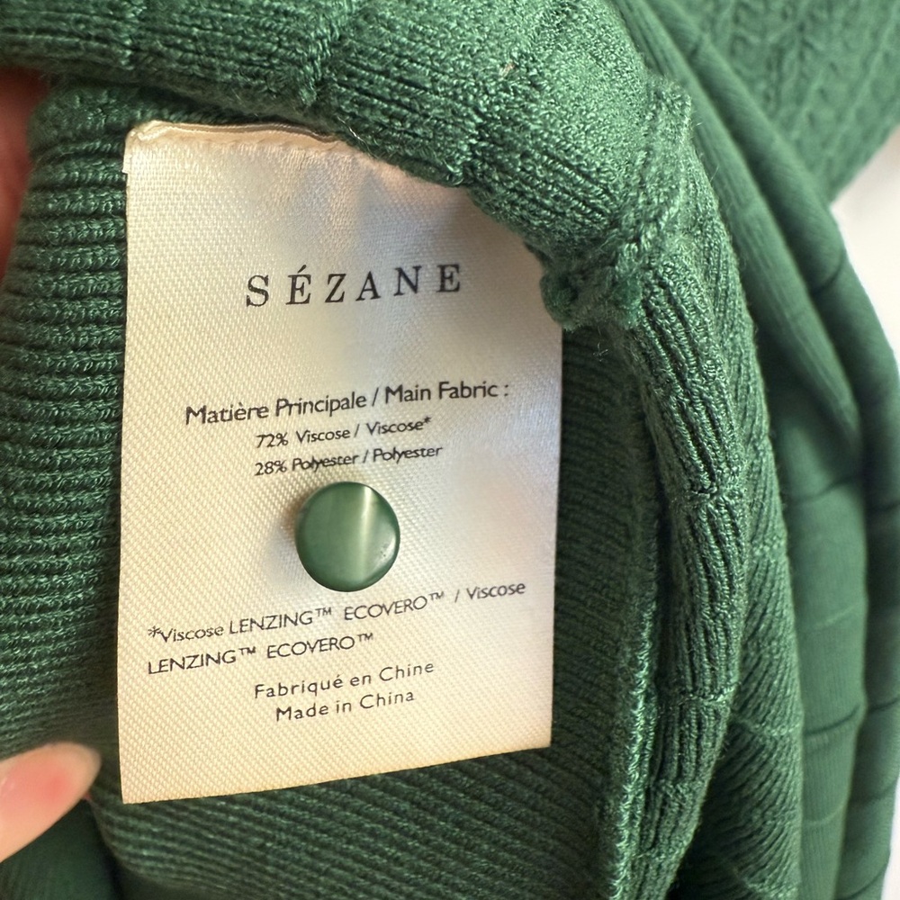 Sézane Knit Green Dahlia Midi Dress - Rare, Sold Out - Picture 7 of 7